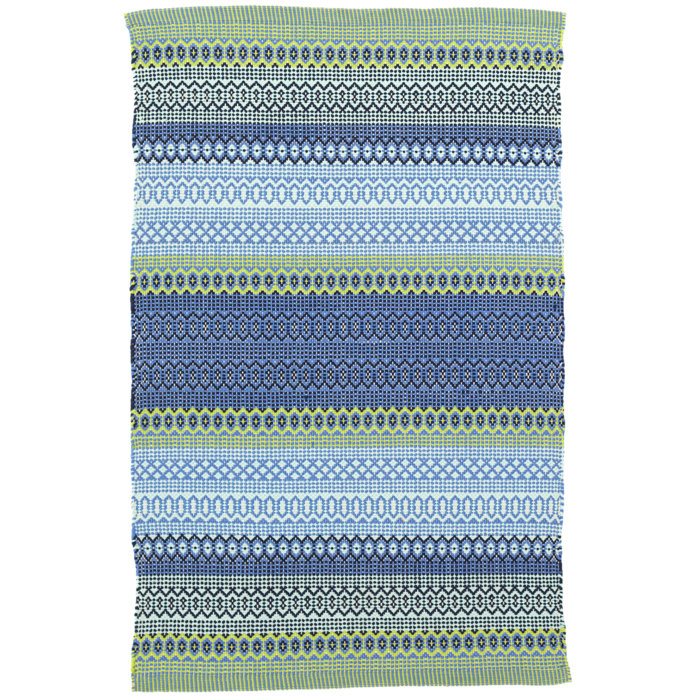 Dash and Albert Rugs Fiesta Striped Area Rug In Blue/Green & Reviews